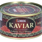 Банка ікри горбуші Lemberg Grand Premium 90г з яскраво-оранжевими зернами